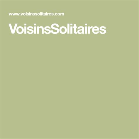 Rencontrez vos voisines seules sur VoisinsSolitaires.com